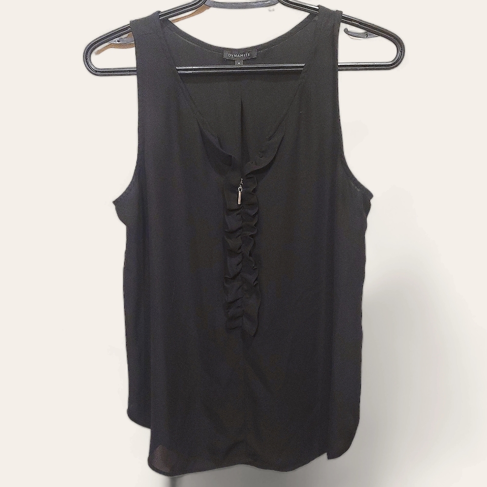 DYNAMITE - Frill Blouse with Zipper